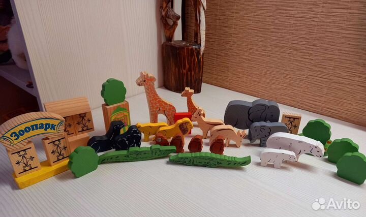 Деревянные игрушки пакетом и лото