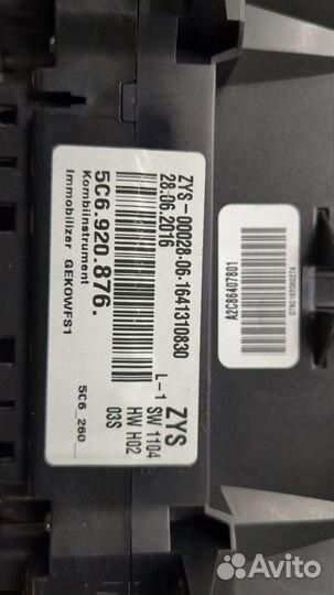 Щиток приборов Volkswagen Jetta 6, 2016