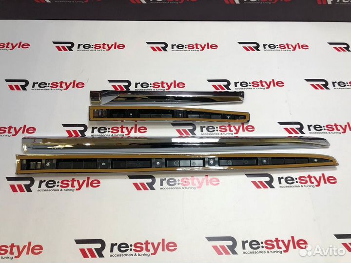 Молдинги дверей Toyota Land Cruiser 200 с16г Хром