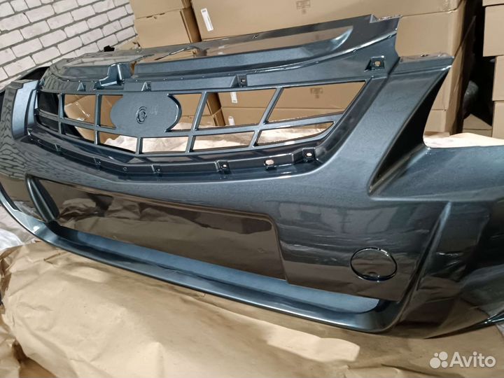 Бампер передний приора цвет темно - серый (Борнео)