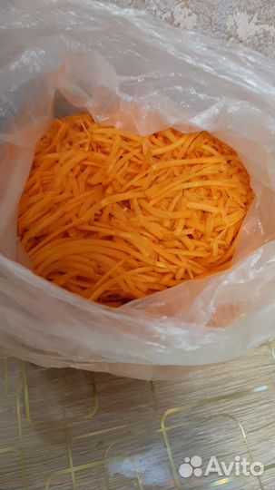 Морковь,нарезка кубиком и как на корейскую