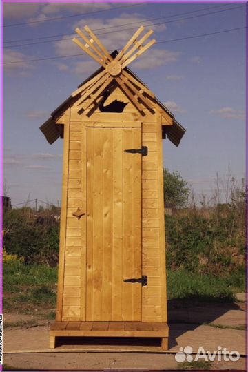 Дачный туалет деревянный прямоугольник елщ 826