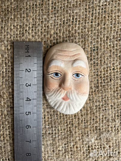 Личико для ватной игрушки, Дед Мороз, Снегурочка