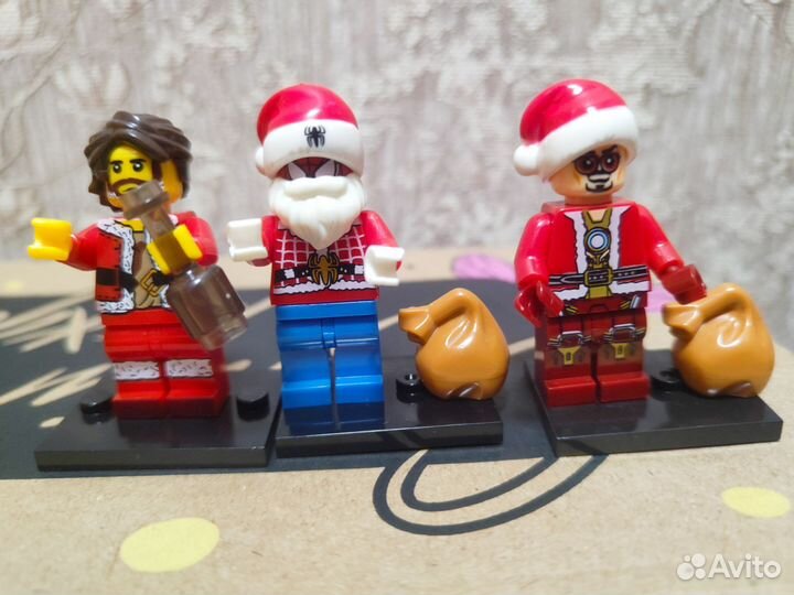 Новогодние фигурки аналог лего