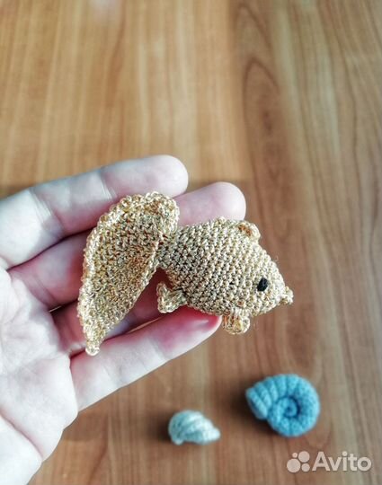 Кукла русалка, вязаная игрушка