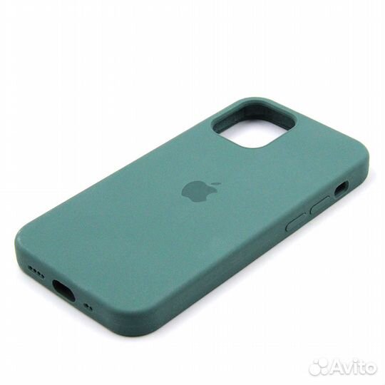 Чехол iPhone 12 накладка Silicone Case зеленый