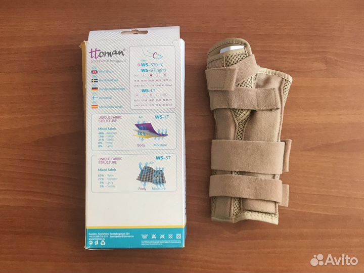 Бандаж на лучезапястный сустав М левый