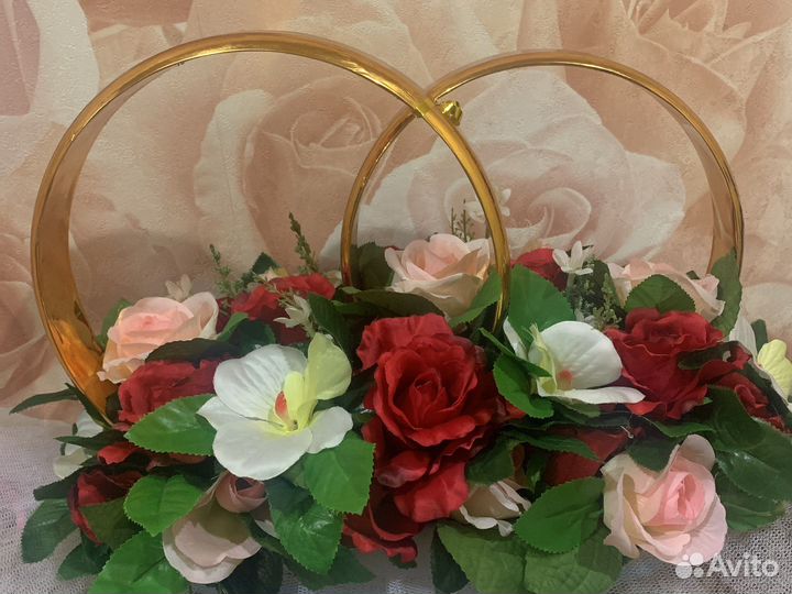 Кольца на машину свадебные