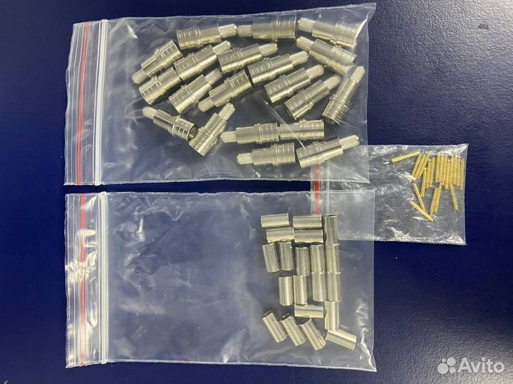 Вч разъемы QMA male (пара) для кабелей Alientech