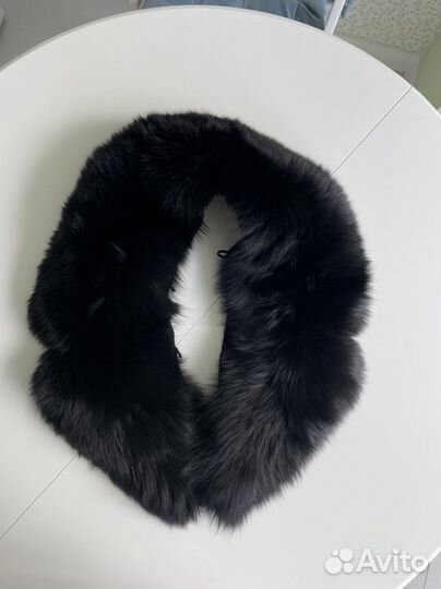 Воротник на подкладе натуральный мех песца. Новый