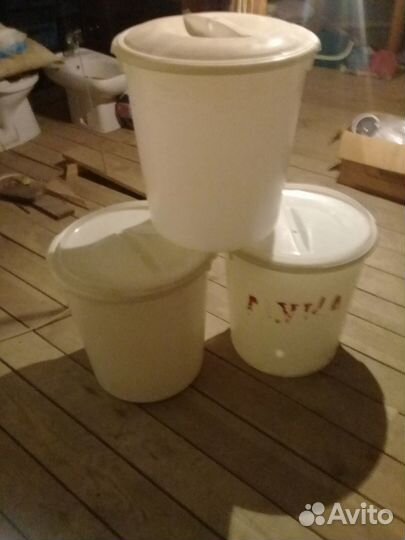 Пластиковая емкость бак для зерна браги засолки