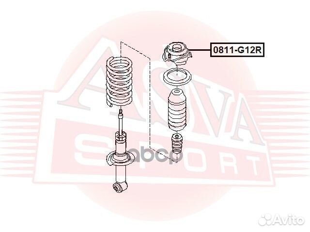 Опора заднего амортизатора 0811-G12R asva