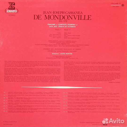 Винтаж - jean-joseph cassanea DE mondonville: cant