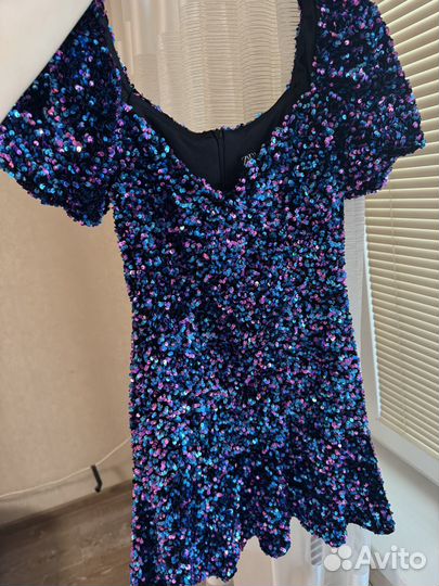 Платье zara s с пайетками