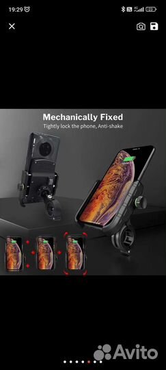Держатель телефона для мотоциклаБеспроводная