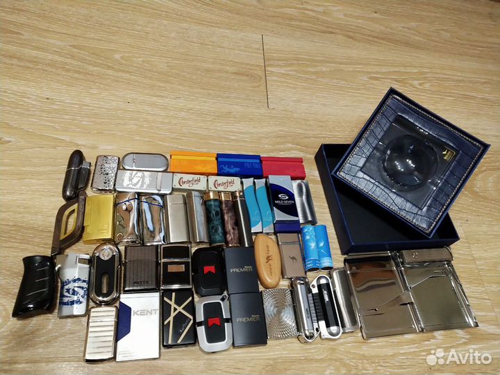 Коллекция зажигалок известных марок сигарет, экскл