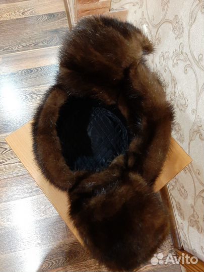 Норковая шапка мужская ушанка