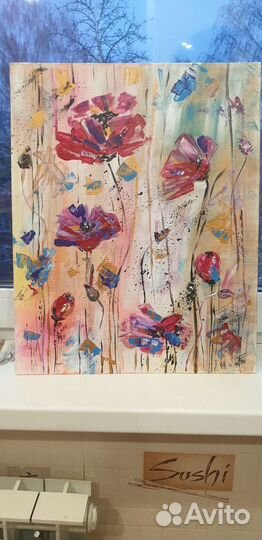 Картина акрилом на холсте