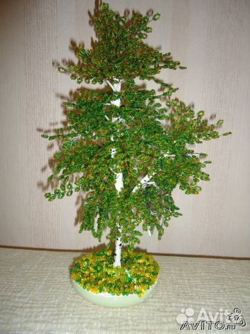 Деревья из бисера