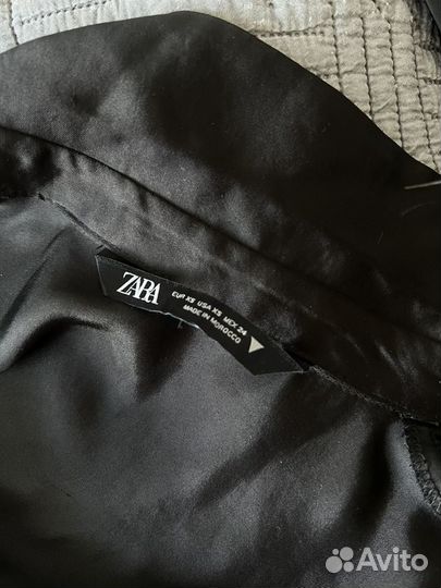 Платье атласное zara