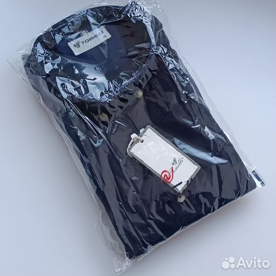 Вельветовая рубашка черная 44-50