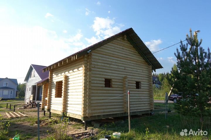 Сруб Бани с террасой