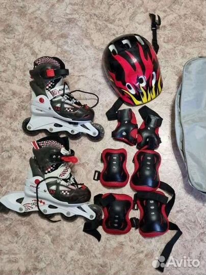 Роликовые коньки детские раздвижные