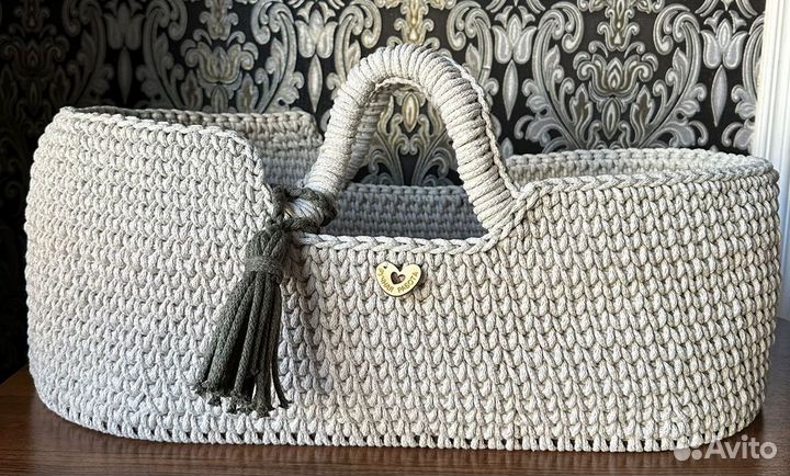 Детская люлька колыбель плетеная