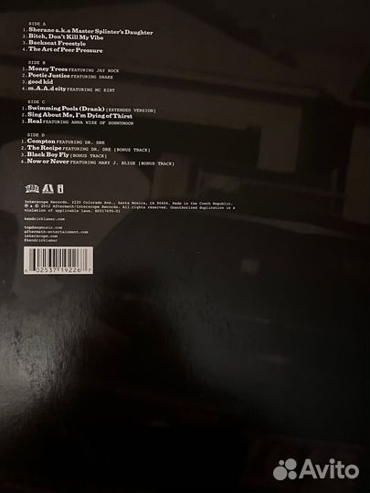 Kendrick lamar lp винил