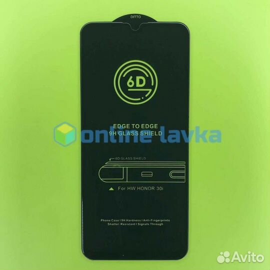 Защитное стекло для Huawei Honor 30i 6D Black