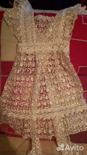 Белый и чёрный школьный фартук