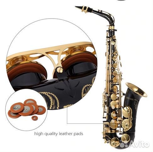 Саксофон альт, чёрный, новый