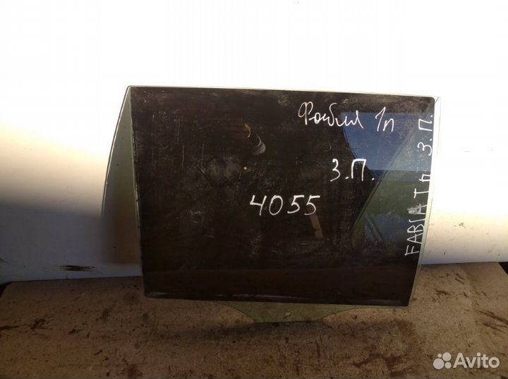 Стекло заднее правое Skoda Fabia 1 1999-2007