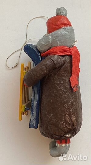 Ватные елочные игрушки СССР