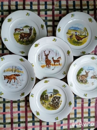 Комплект фарфоровых тарелок ГДР