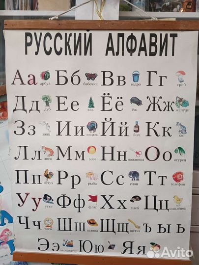 Алфавит плакат 100*50