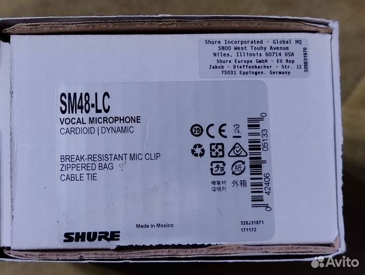 Микрофон shure SM48-LC