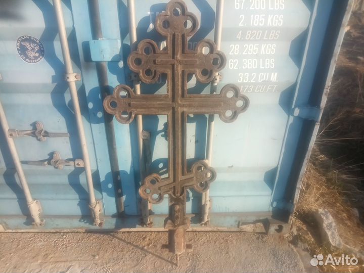 Чугунный крест дореволюционный