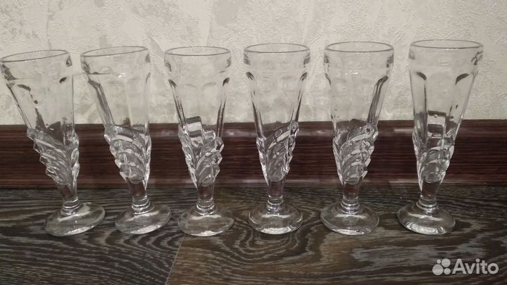 Рюмки хрустальные 6 шт