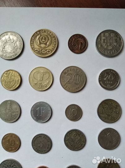 Лот нечастых редких монет мира