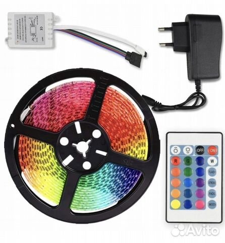 Светодиодная лента RGB 5 метров 220 В