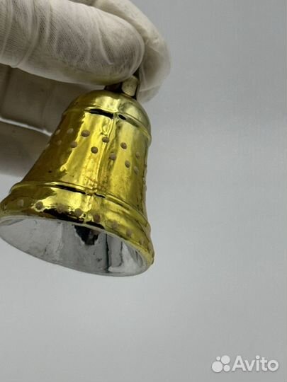 Елочные игрушки СССР клокольчик фосфор (1187)