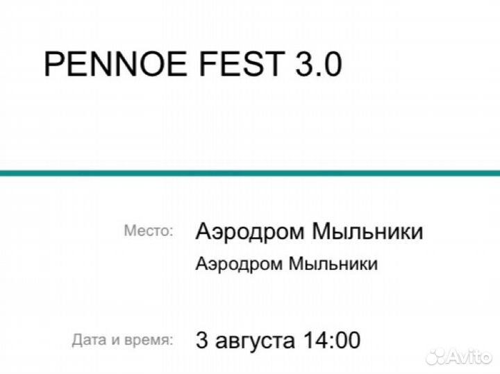 Билет пенное фест