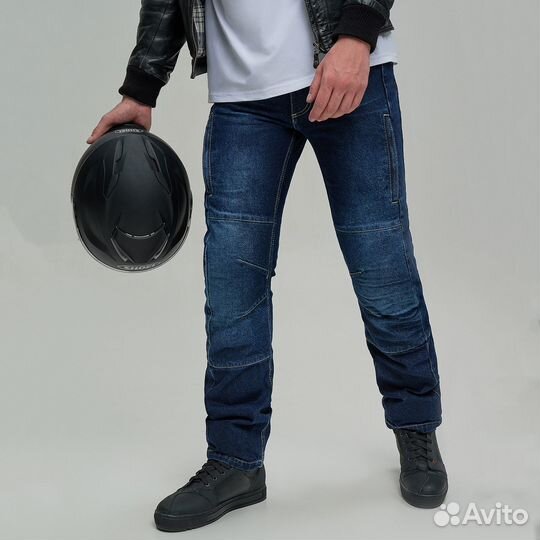 Мотоджинсы inflame rage с защитой Мотоштаны синие