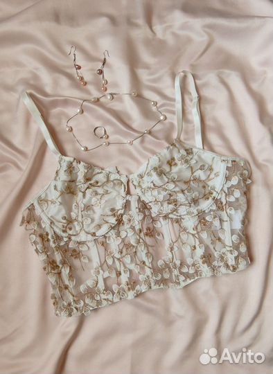 Корсет топ кружевной