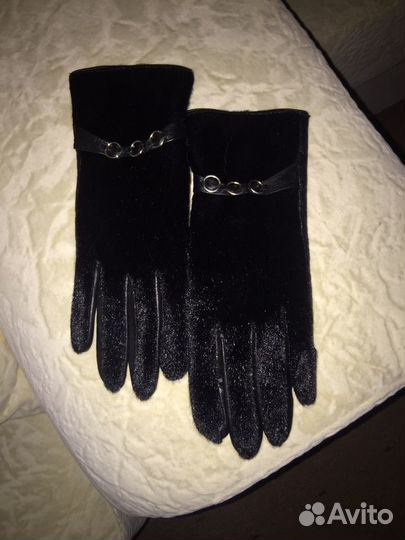 Перчатки женские кожаные