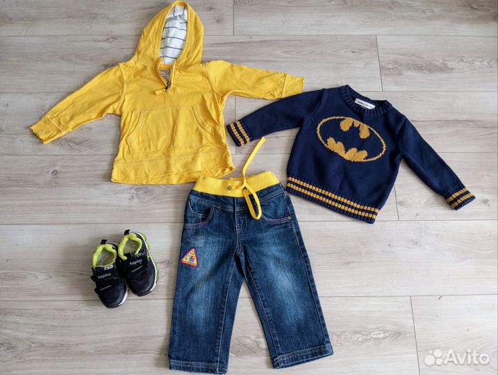 Пакет вещей и обуви для мальчика 86 92