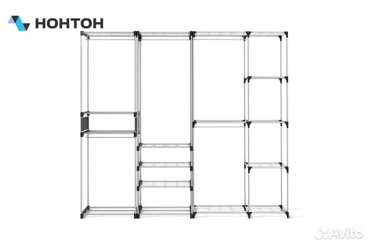 Вешалка SHT-WR125 черный / хром лак