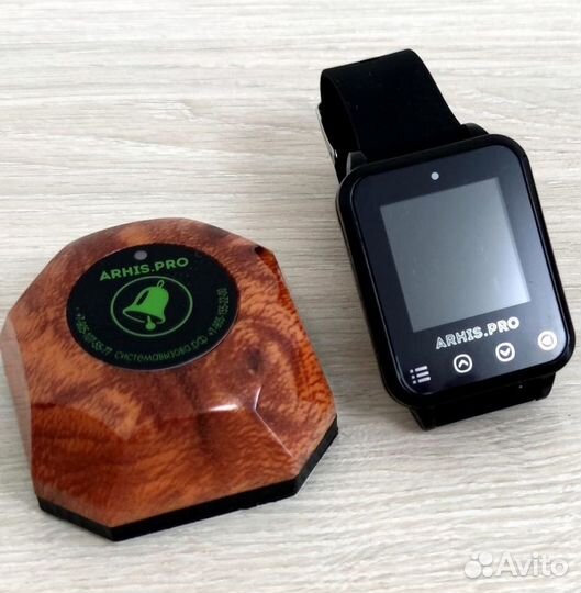 Кнопка вызова официанта Бургер с часами Элит