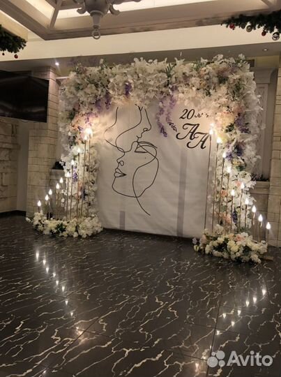 Оформление свадьбы фотозона